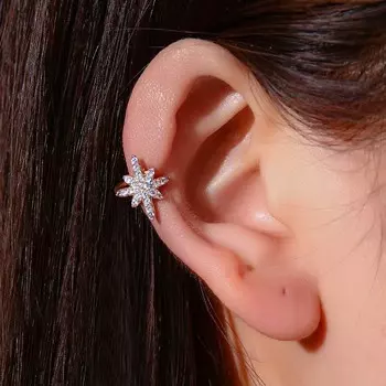 Ретро звезда клипса для ушей простые серьги унисекс ювелирные изделия мода бижутерия подарки как