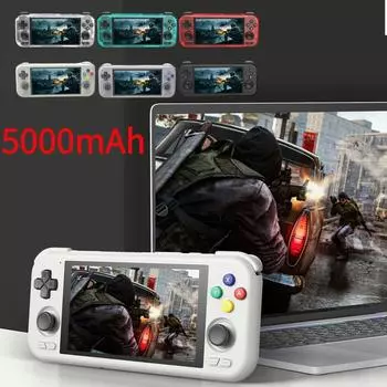 Retroid Pocket 4Pro Android Handheld Game 8G+128GB Handheld Game Station Console 4.7-дюймовый сенсорный экран Retro Video Games Player прозрачный белый