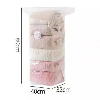 Reusable Clothes Quilt Packing Bag Transparent Clothing Dustproof Cover for Suits/Dress/Jacket S-40x60x32cm