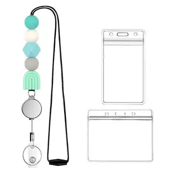 Reusable Daisy Beads Lanyards Fashion Hanging Rope ID Card Badge Lanyard Staffs Style 6