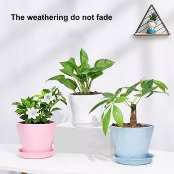 Reusable Flowerpot Hexagon Convenient Home Office Vegetable Herb Succulent синий