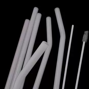 Reusable Glass Straw Colorful Drinking Straw with Cleaning Brush White