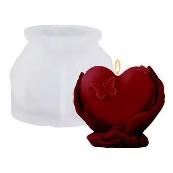 Reusable Hand Holding Heart Mold Silicone DIY Soap Mold Handmade Love Candle Mold DIY Craft Style A