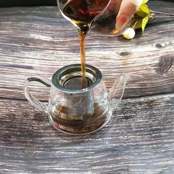 Reusable Mesh Infuser Tea Strainer Leaf Spice Filter Stainless Steel for Teapot S-62.5mm