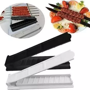 Reusable Plastic Single Row Kebab Maker Bbq Meat Skewer Machine Kebab Press Maker Bbq Skewer Maker Kebab Preparation BBQ Tools чёрный