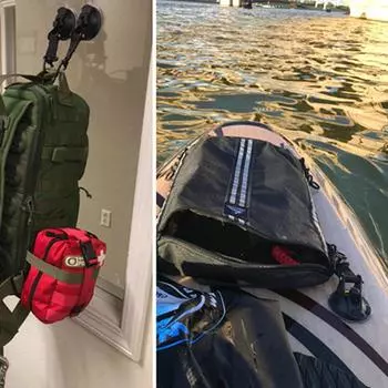 Reusable Suction Cup Hook Wall Hanger No Punching with Securing Hook (Blue) DE