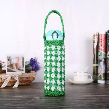 Reusable Water Bottle Cover Knitted Cup Pouch Portable Cup Sleeve Pouch Water Bottle Accessories 09