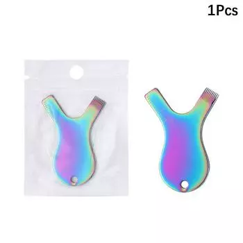 Reuseable Stainless Steel Eyelash Brush Clean Comb Y Shape Grafted Eyelashes Brushes Lifting Curler Eye Lash Extension Perm Tool разноцветный