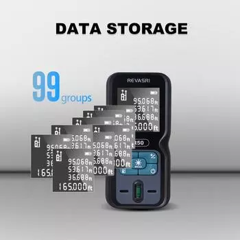 REVASRI цифровой лазерный дальномер с высокой точностью измерения площади и объема, множество функций измерения, электронная линейка