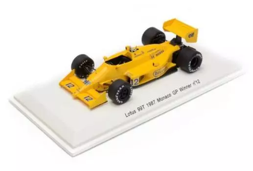 Reve Lotus 99T 1987 Monaco GP Winner No12 Завершенный продукт 1/43 А.Сенна жёлтый