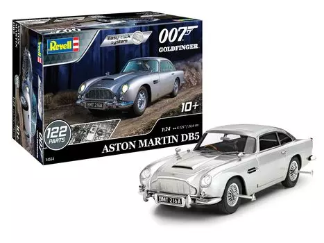 Revell 14554 Aston Martin DB5 James Bond 007 Goldfinger Scale 122 Piece Model Car Assembly Kit Silver 124 серебряный
