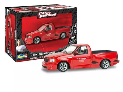 Revell Fast Furious Brian Ford SVT Lightning Модель автомобиля Набор Масштаб 118 Деталей Уровень Мастерства 4 Пластиковые Модели Сборочный Комплект Красный 85-4499 & 125 красный