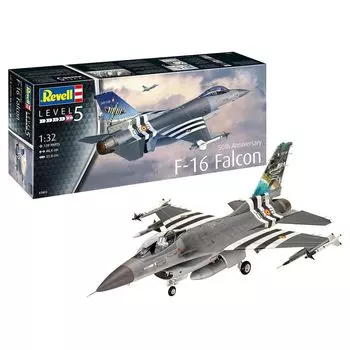 Revell Model Airplane 50th Anniversary Falcon S - F-16 03802 132,