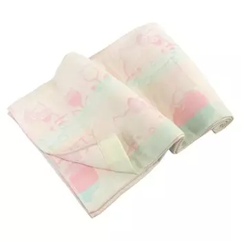 Revere Марлевое полухлопковое полотенце Hello Kitty Летний товар Sanrio Hello Kitty Одеяло, Размер, Трехслойная марля, Смесь, Одеяло, Плед, (Свет белый