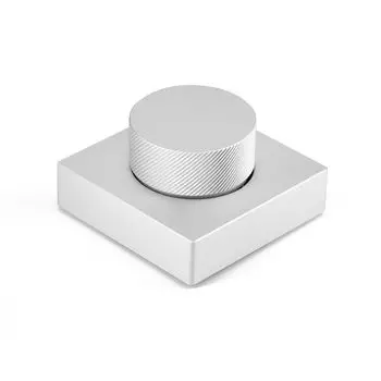 Reverse Direction/Anticater Custom Volume Knob Aluminum Alloy CNC Bluetooth Keypad Personality Gift Silver Dual mode included (Wired + Bluetooth)