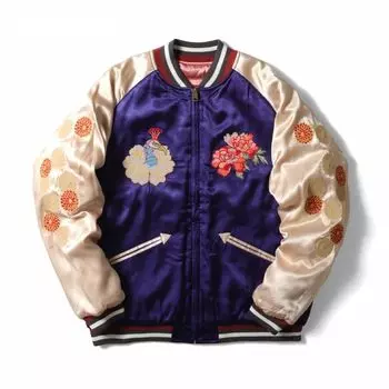 REVERSIBLE SOUVENIR JACKET [Houston] (JAPAN) 51391(XXL,NAVY) тёмно-синий