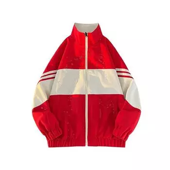 Reversible Stand-up Collar Men s and Women s Same Style Jacket Splicing Trendy Korean Style Student Jacket Workwear Casual Windbreaker Top M