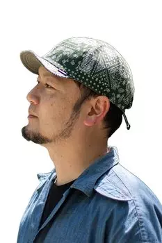 Reversible umpire paisly cap Reversible paisley cap hat for men and women UV deep summer brand simple cotton plain pattern unisex khaki XL size
