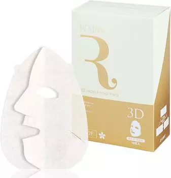 REVISIS Moisture 3D Face Mask Gold 10 шт. в индивидуальной упаковке без запаха, бесцветная, сделана в Японии 3GF High Hydrating High Adhesion Pore Care