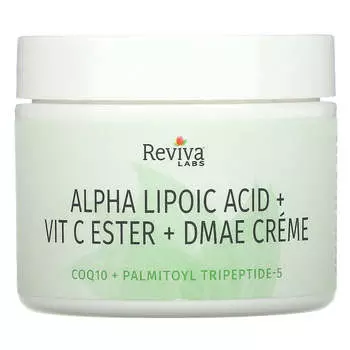 Reviva Labs, Альфа-липоевая кислота, крем с эфиром витамина С и ДМАЭ, 2 унции (55 г)