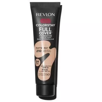 Revlon Colorstay Full Cover Longwear Matte Foundation Термостойкая и устойчивая к поту косметика для лица, 8) Упаковка 1 жидкая унция, 1 шт. - Песочно-бежевый