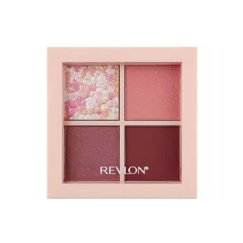Revlon Dazzle Eyeshadow Quad 003 Vintage Rose Bordeaux Made in (Color Image Pink) Japan, 3.0g