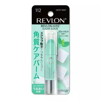 Revlon Kiss Sugar Scrub 112 Sweet Mint Отшелушивающий бальзам для губ Скраб для губ Revlon Kiss Sugar Scrub 112 Sweet Mint Lip Care 2,6 г (х 1)