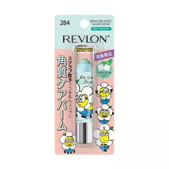 Revlon Kiss Sugar Scrub Minion 284 Peppermint Освежающий аромат перечной мяты Увлажняющий отшелушивающий уход для губ Скраб для губ 2,6 г