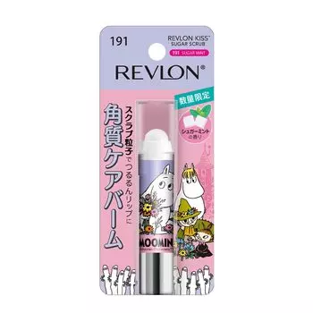 Revlon Kiss Sugar Scrub MOOMIN 191 Sugar Mint Освежающий аромат сахарной мяты Увлажняющий отшелушивающий уход для губ Скраб для губ 2,6 г