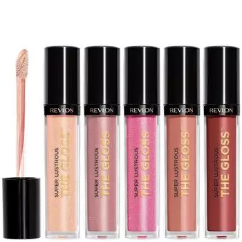 Revlon Super Rostrous Lip Gloss Taupe Luster 0.13oz, Cream and Pearl Set