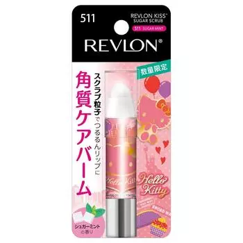 Revlon x Hello Kitty Revlon Kiss Sugar Scrub 511 Sugar Mint HELLO KITTY Illustration Мятный аромат Несмываемый отшелушивающий уход Уход за губами Скраб для губ REVLON