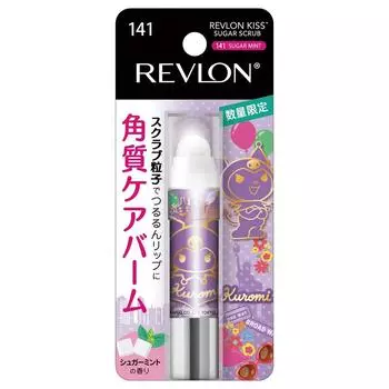 Revlon x Hello Kitty Revlon Kiss Sugar Scrub 141 Sugar Mint Kuromi Illustration KUROMI Несмываемый пилинг для губ Уход за губами Скраб для губ REVLON KISS SUGAR