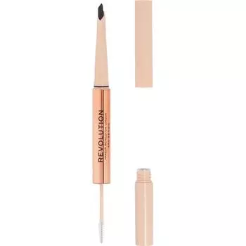 Revolution Eyebrow Pencil Fluffy Brow Duo Ash Brown 1ml