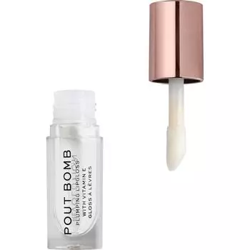 Revolution Lip Gloss Pout Balm Plumping Shimmer Glaze Clear 4.6ml