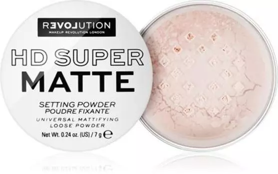 Revolution Relove HD Super Matte Прозрачная закрепляющая пудра с матовым эффектом TU прозрачный