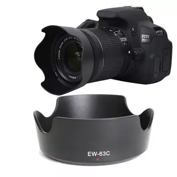 Реверсивная бленда объектива EW-63C 58 мм ew63c для Canon EF-S 18-55 мм f/3.5-5.6 IS STM, применимая к 700D 100D 750D 760D