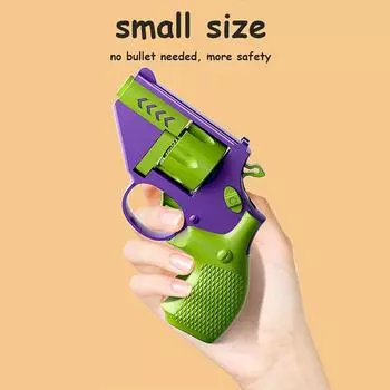 Револьвер безопасная пена мягкая пуля мягкая пуля пена взрывная игрушка безопасная игра веселый и крутой бластер идеальный день рождения для мальчиков и девочек One Size зелёный