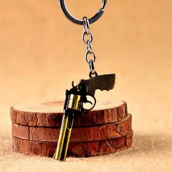 Револьвер модный подарок револьвер пистолет пистолет брелок из сплава бронзовый