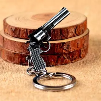 Револьвер модный подарок револьвер пистолет пистолет брелок из сплава чёрный