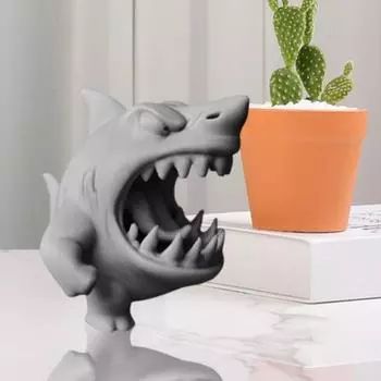 Ревущая в гневе фигурка животного, напечатанная на 3D-принтере, статуя собаки, кролика, акулы, слона, скульптура A