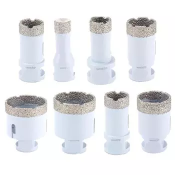 Резьба M14 Сухая вакуумная пайка Алмазная дрель Коронка Керамический резак для каменных отверстий 45mm