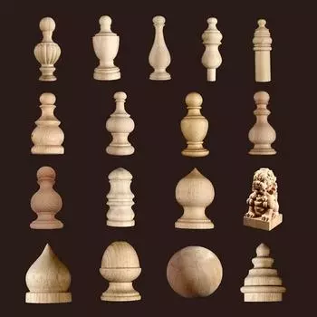 Резьба по дереву, круглая деревянная ножка, мебель для ног, цилиндрический шар, аппликация, декор комнаты в стиле кавайи, украшение для лестницы из дерева в виде льва