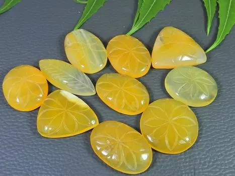 Резьба по камню оникс желтый кристалл микс кабошон россыпью драгоценный камень 10 шт. лот 24-30 мм RQ-2602