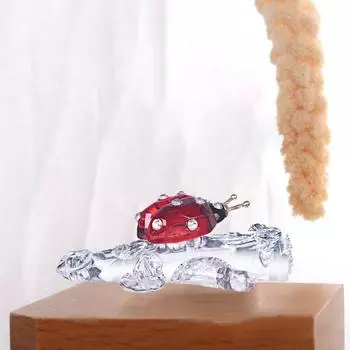 Резьба по кристаллу Божья коровка украшения милый орнамент животных смешная имитация божья коровка домашний декор Ladybug