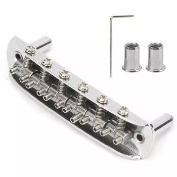 Резьбовой седло гитарный бридж 6-струнная гитара цинковый сплав сменные аксессуары
