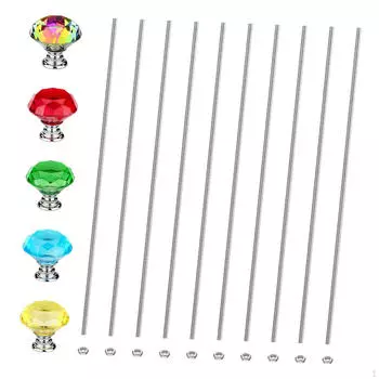 Резьбовые шпильки 8/32 для садовых колышков с бусинами, подвесных зажимов, рукоделия, с шестигранными гайками, шпилька M4. 25PCS