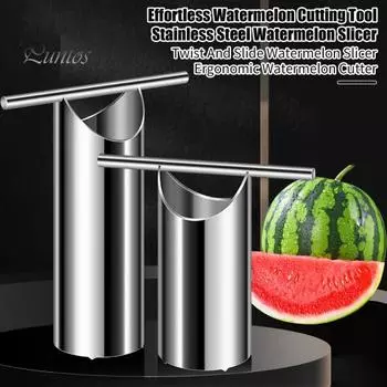 Резак для арбуза из нержавеющей стали, удобный перфоратор с ручкой для приготовления сока, открывалка круглой формы для приготовления оригинального сока, кухонный бар, аксессуары для вечеринок Short