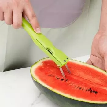Резак для арбуза, шариковый совок, слайсер из нержавеющей стали, резак для ветряной мельницы для арбуза, легкий портативный фруктовый слайсер для домашней вечеринки, кемпинга, кухни 1pc
