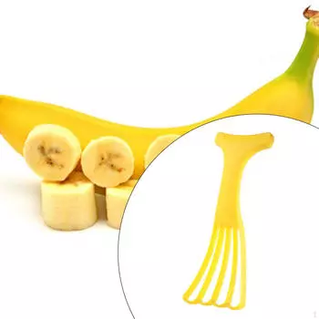 Резак для бананов для кухни, обеденный измельчитель, практичный кухонный инструмент жёлтый