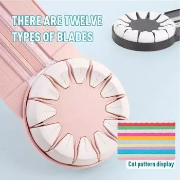 Резак для бумаги 12 в 1, вращающийся на 360 градусов триммер для ручной резки бумаги, многофункциональный ручной инструмент для резки крафт-бумаги чёрный